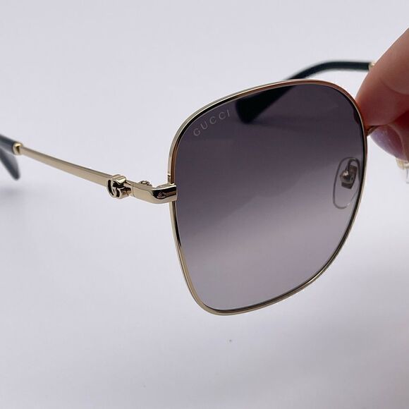 BRAND NEW GUCCI GG1143S 001 Gold/Grey Women Sunglasses